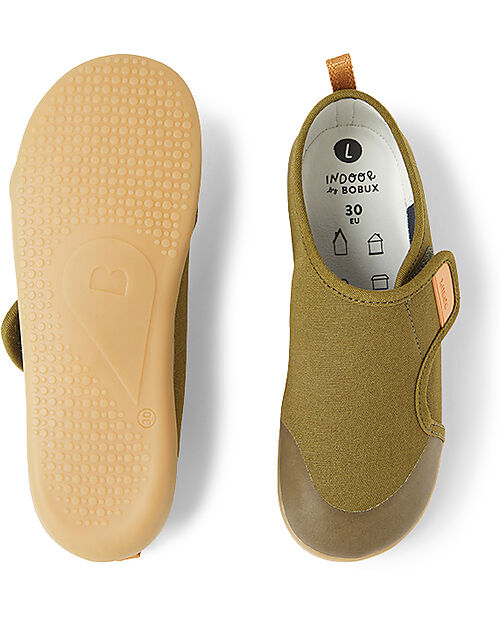 Bobux I Walk Pure Nook Indoor Shoe - Dried Herb - Perfect Slippers at Home or at School Slippers