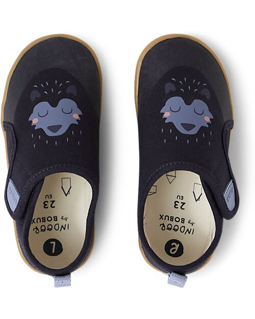 Bobux I Walk Pure Nook Indoor Shoe - Howl - Navy - Perfect Slippers at Home or at School Slippers
