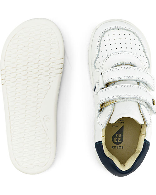 Bobux I Walk Riley Shoe - White and Navy - Expert Walkers Sneakers