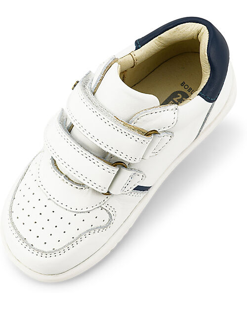 Bobux I Walk Riley Shoe - White and Navy - Expert Walkers Sneakers
