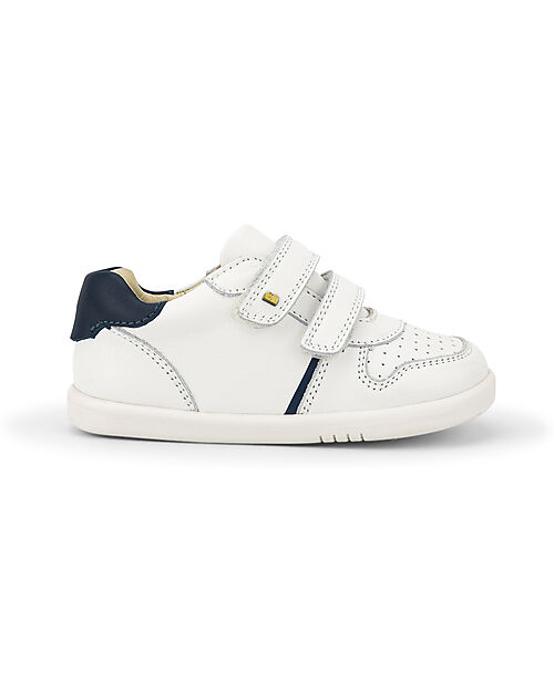 Bobux I Walk Riley Shoe - White and Navy - Expert Walkers Sneakers