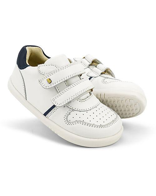 Bobux I Walk Riley Shoe - White and Navy - Expert Walkers Sneakers