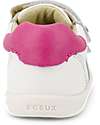 Bobux I-Walk Riley Shoe - White/Pink - Retro Style Sneakers