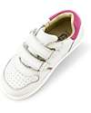 Bobux I-Walk Riley Shoe - White/Pink - Retro Style Sneakers