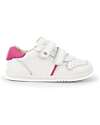 Bobux I-Walk Riley Shoe - White/Pink - Retro Style Sneakers