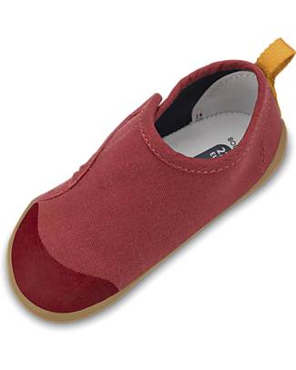 Bobux I Walk Shoe - Chilli - Organic Cotton - Perfect Slippers at Home or in Kindergarten! Slippers
