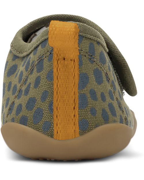 Bobux I Walk Shoe - Dusk Olive Dalmation - Organic Cotton - Perfect Slippers at Home or in Kindergarten! Slippers