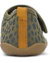 Bobux I Walk Shoe - Dusk Olive Dalmation - Organic Cotton - Perfect Slippers at Home or in Kindergarten! Slippers