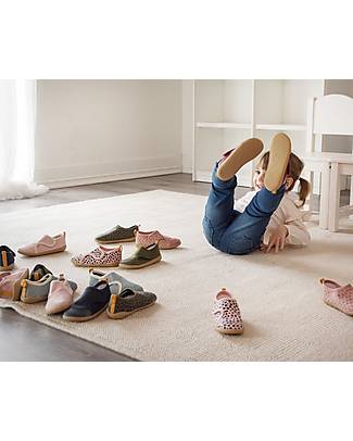 Bobux I Walk Shoe - Dusk Olive Dalmation - Organic Cotton - Perfect Slippers at Home or in Kindergarten! Slippers