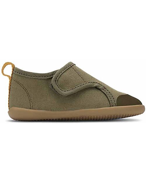 Bobux I Walk Shoe - Dusk Olive - Organic Cotton - Perfect Slippers at Home or in Kindergarten! Slippers