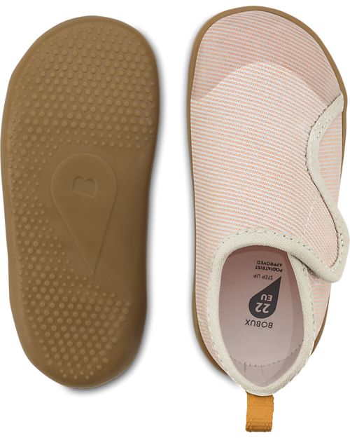 Bobux I Walk Shoe - Dusk Pencil - Organic Cotton - Perfect Slippers at Home or in Kindergarten! Slippers