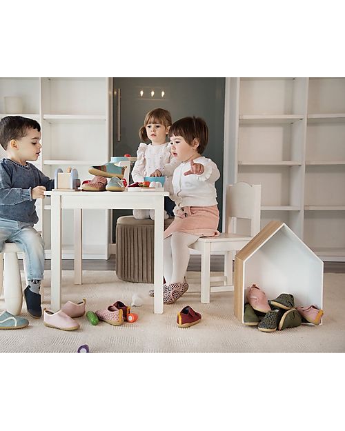 Bobux I Walk Shoe - Dusk Pencil - Organic Cotton - Perfect Slippers at Home or in Kindergarten! Slippers