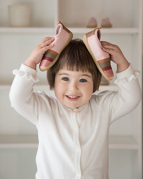 Bobux I Walk Shoe - Dusk Seaside - Organic Cotton - Perfect Slippers at Home or in Kindergarten! Slippers