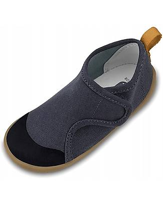 Bobux I Walk Shoe - Midnight - Organic Cotton - Perfect Slippers at Home or in Kindergarten! Slippers