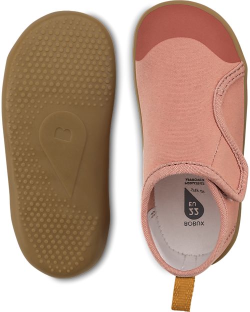 Bobux I Walk Shoe - Rose - Organic Cotton - Perfect Slippers at Home or in Kindergarten! Slippers