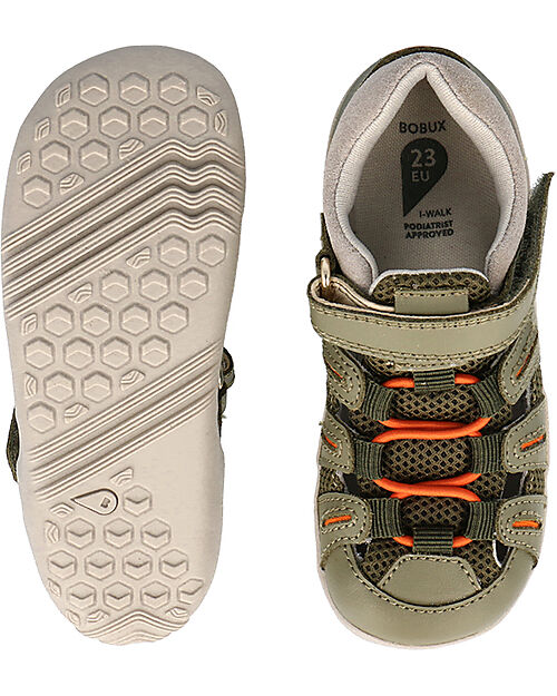 Bobux I Walk Summit Sandal - Burnt Olive and Fog - Expert Walkers Sandals