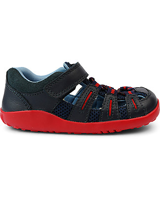 Bobux I-Walk Summit Sandal - Navy/Red - Aktiv Sole for All Terrain! Shoes