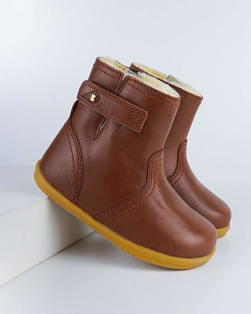 speech Influence Collapse Bobux I Walk Tahoe Artic Boot - Toffee - Lined with Merino unisex (bambini)