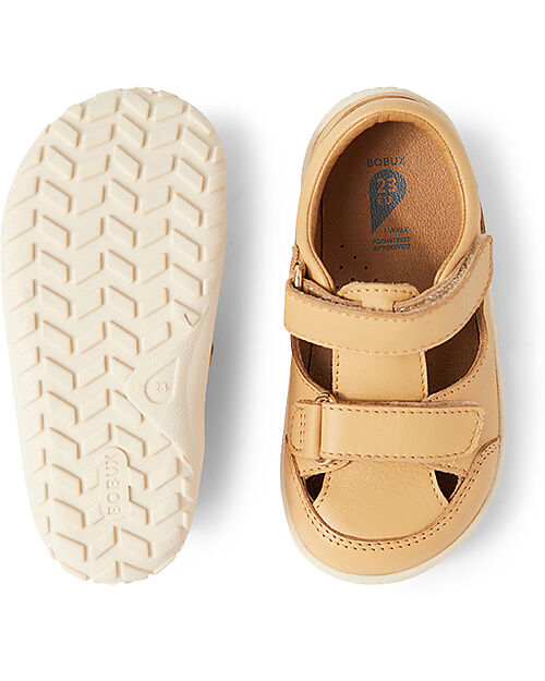 Bobux I Walk Troop Sandals - Barefoot - Alpha - Oak Buff - Super flexible sole! Sandals