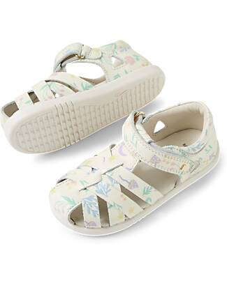 Bobux I Walk Tropicana II Sandals - White Floral - Expert Walkers Shoes
