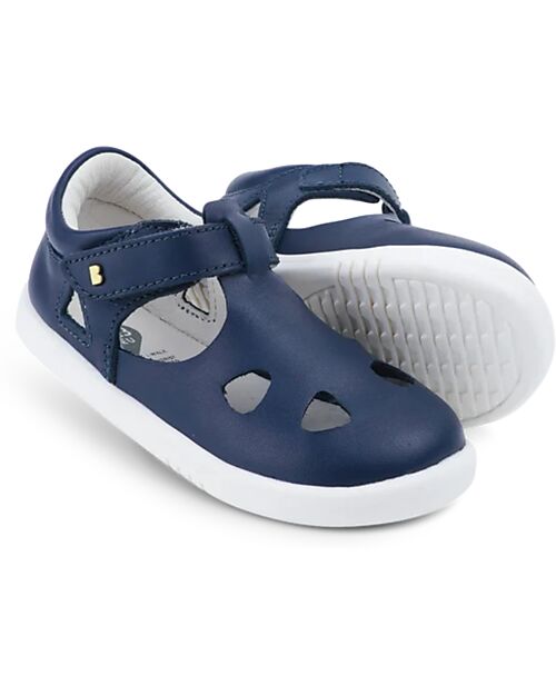 Bobux I-Walk Zap II Sandal - Navy - Flexible in Quickdry Leather Sandals