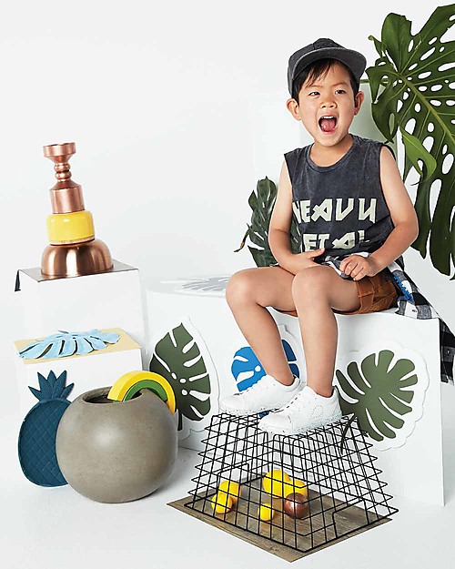 Bobux Kid Grass Court, White - Super flexible sole! Sneakers