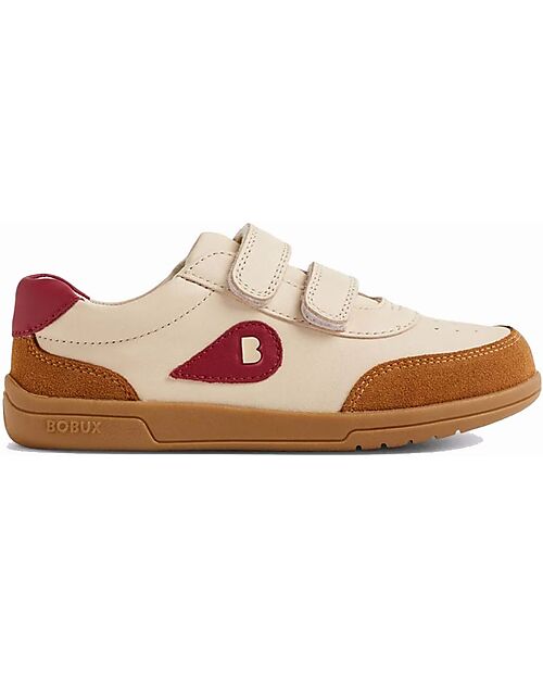 Bobux Kid Plus Champ II Chalk Caramel Tibetan Red Shoes