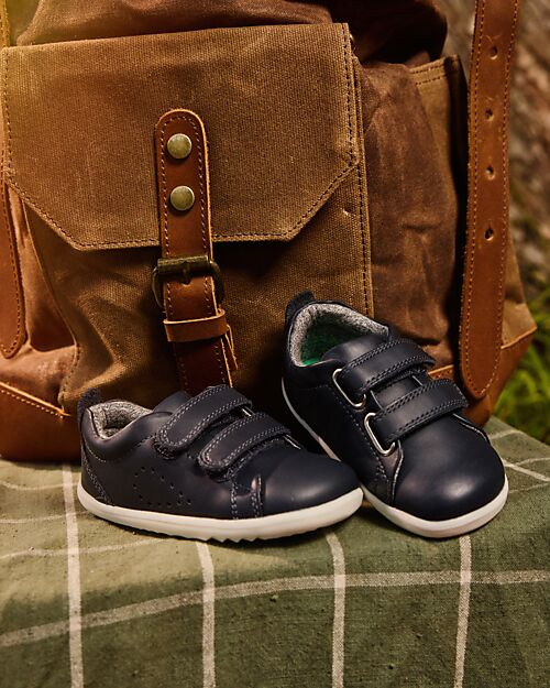 Bobux Kid Plus Grass Court II Shoes - Navy - Premium Leather - Advanced Walkers Shoes
