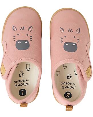 Bobux Kid Plus Nook Indoor Shoe - Zeb - Rose Clay - Perfect Slippers at Home or at School Slippers