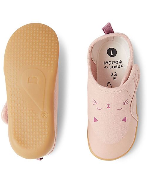 Bobux Kid Plus Pure Nook Indoor Shoe - Kitty - Rose Smoke - Perfect Slippers at Home or at School Slippers
