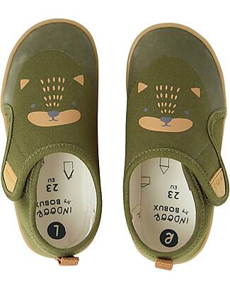 Bobux Kid Plus Pure Nook Indoor Shoes - Cat - Dried Herb - Perfect Slippers at Home or at School Slippers