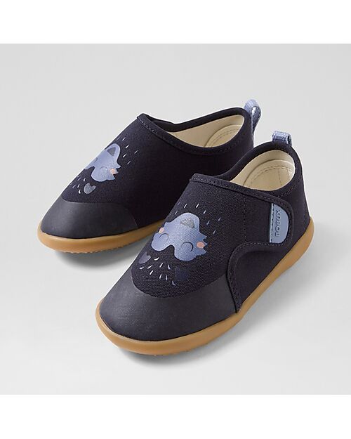 Bobux Kid Plus Pure Nook Indoor Shoes - Howl - Navy - Perfect Slippers at Home or at School Slippers