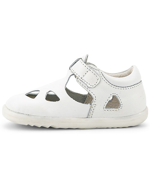 Bobux OUTLET - Step-Up Zap II Sandal - White - Quickdry Leather for First Steps - Showroom Sample Sandals
