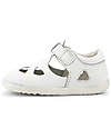 Bobux OUTLET - Step-Up Zap II Sandal - White - Quickdry Leather for First Steps - Showroom Sample Sandals