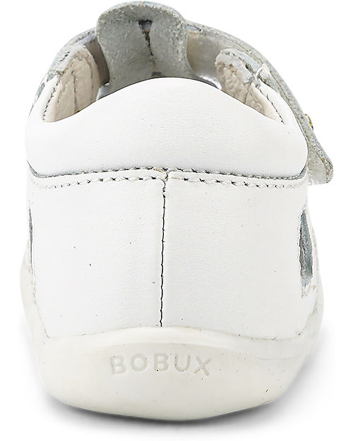 Bobux OUTLET - Step-Up Zap II Sandal - White - Quickdry Leather for First Steps - Showroom Sample Sandals