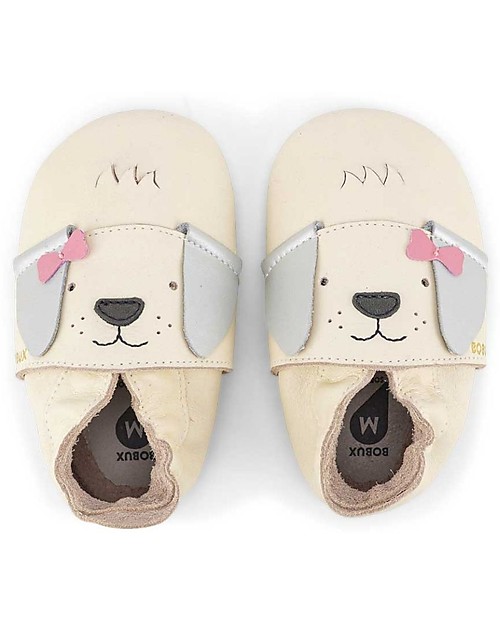 Bobux Soft Sole Bo Buddies Shoe - Bow Pup Vanilla - the Next Best thing After Bare Feet! Soft Sole Shoes
