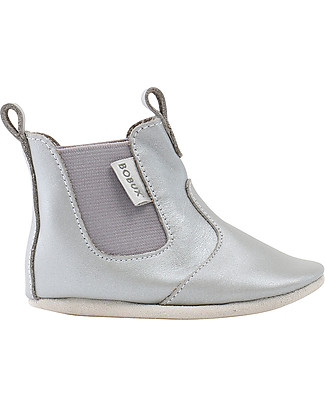 Bobux Soft Sole Booties, Silver - The next best thing after bare feet! Bobux Soft Sole