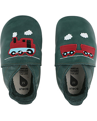 Bobux Soft Sole, Forest with Train and Carriage - The next best thing after bare feet! Soft Sole Shoes