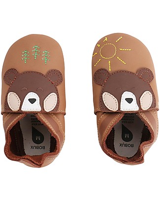 Bobux Soft Sole Grand (2-5 years), Caramel with Bear - The next best thing after bare feet! Bobux Soft Sole