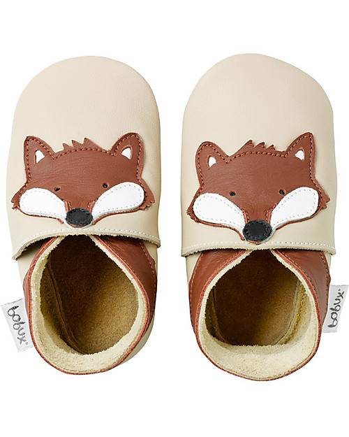 Bobux Soft Sole Grand (3-5 years), Beige with Fox - The next best thing after bare feet! Soft Sole Shoes