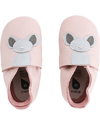 Bobux Soft Sole, Light Pink with Mouse - The next best thing after bare feet! Soft Sole Shoes