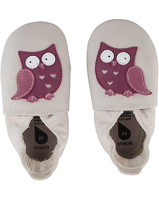 Bobux Soft Sole - Milk with Owl - The next best thing after bare feet! Bobux Soft Sole