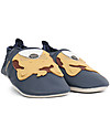 Bobux Soft Sole, Navy with Leopard - The next best thing after bare feet! Soft Sole Shoes