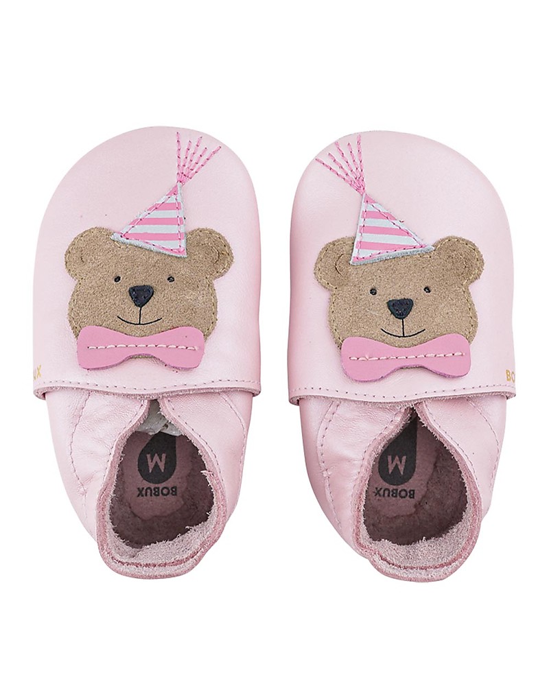 Bobux Soft Sole Party Bear Blossom The Next Best Thing After Bare Feet Unisex Bambini