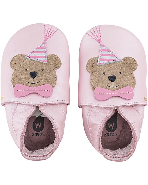 Bobux Soft Sole - Party Bear Blossom - The next best thing after bare feet! Soft Sole Shoes