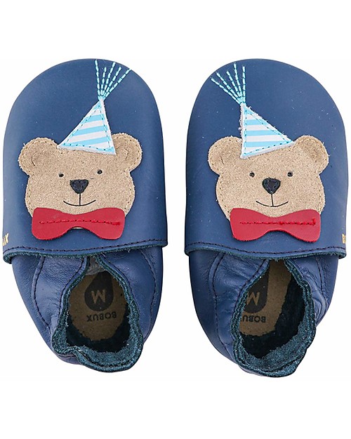 Bobux Soft Sole - Party Bear Navy - The next best thing after bare feet! Soft Sole Shoes