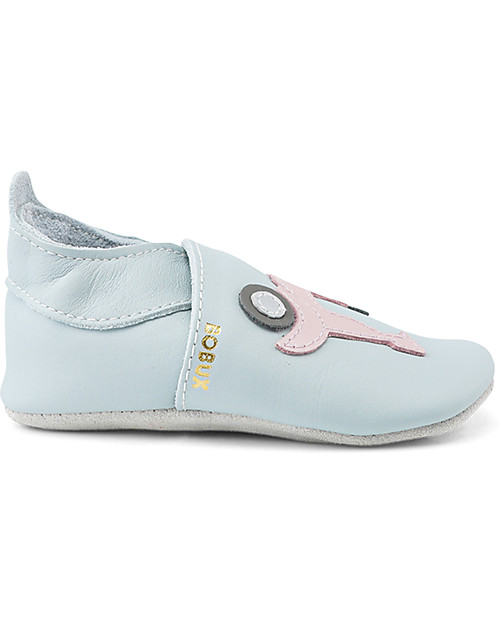 Bobux Soft Sole - Scoot Sky Grey - The next best thing after bare feet! Soft Sole Shoes