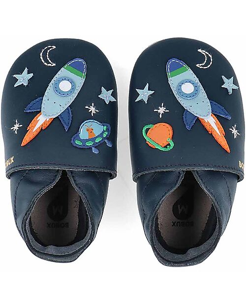 Bobux Soft Sole Shoe - Cosmic Rocket - Navy - the Next Best thing After Bare Feet! Soft Sole Shoes