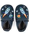 Bobux Soft Sole Shoe - Cosmic Rocket - Navy - the Next Best thing After Bare Feet! Soft Sole Shoes