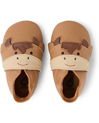 Bobux Soft Sole Shoe - Mooley Cow - Caramel - the Next Best thing After Bare Feet! Soft Sole Shoes